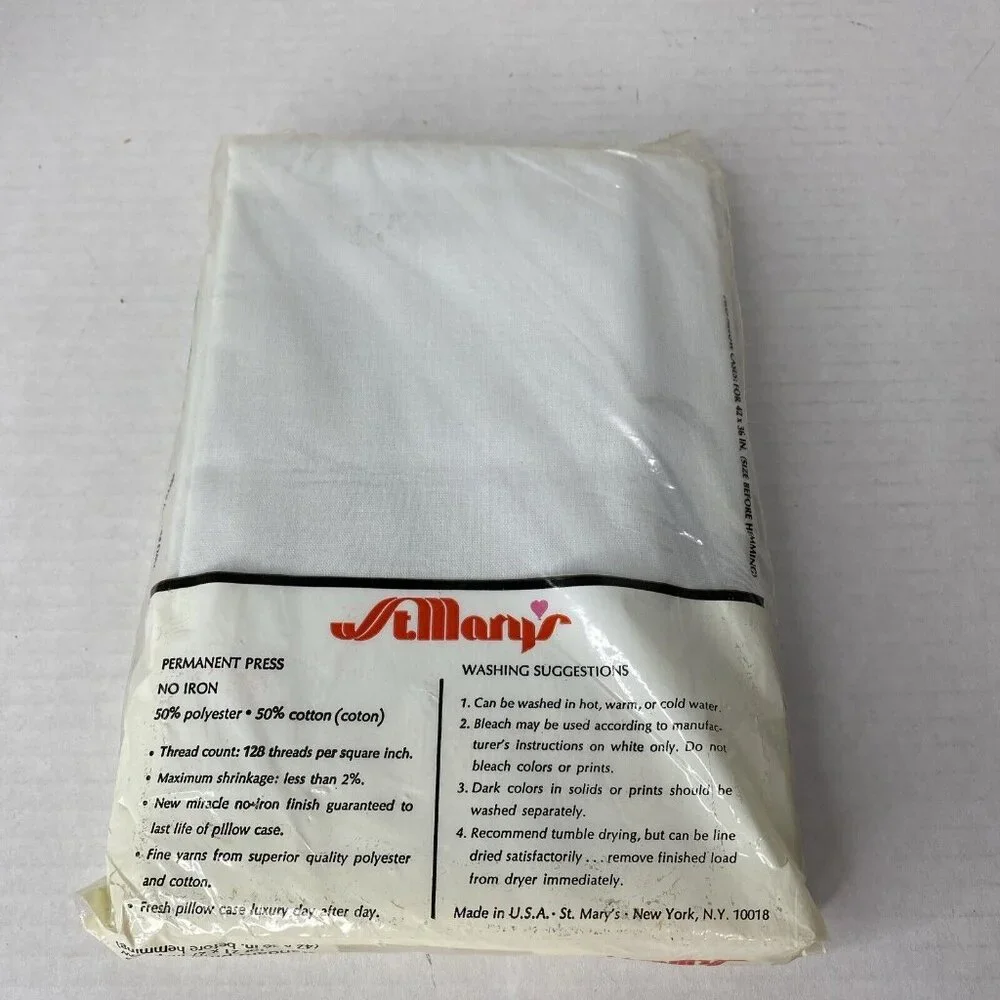 Vintage Pillowcase White Eyelet 21